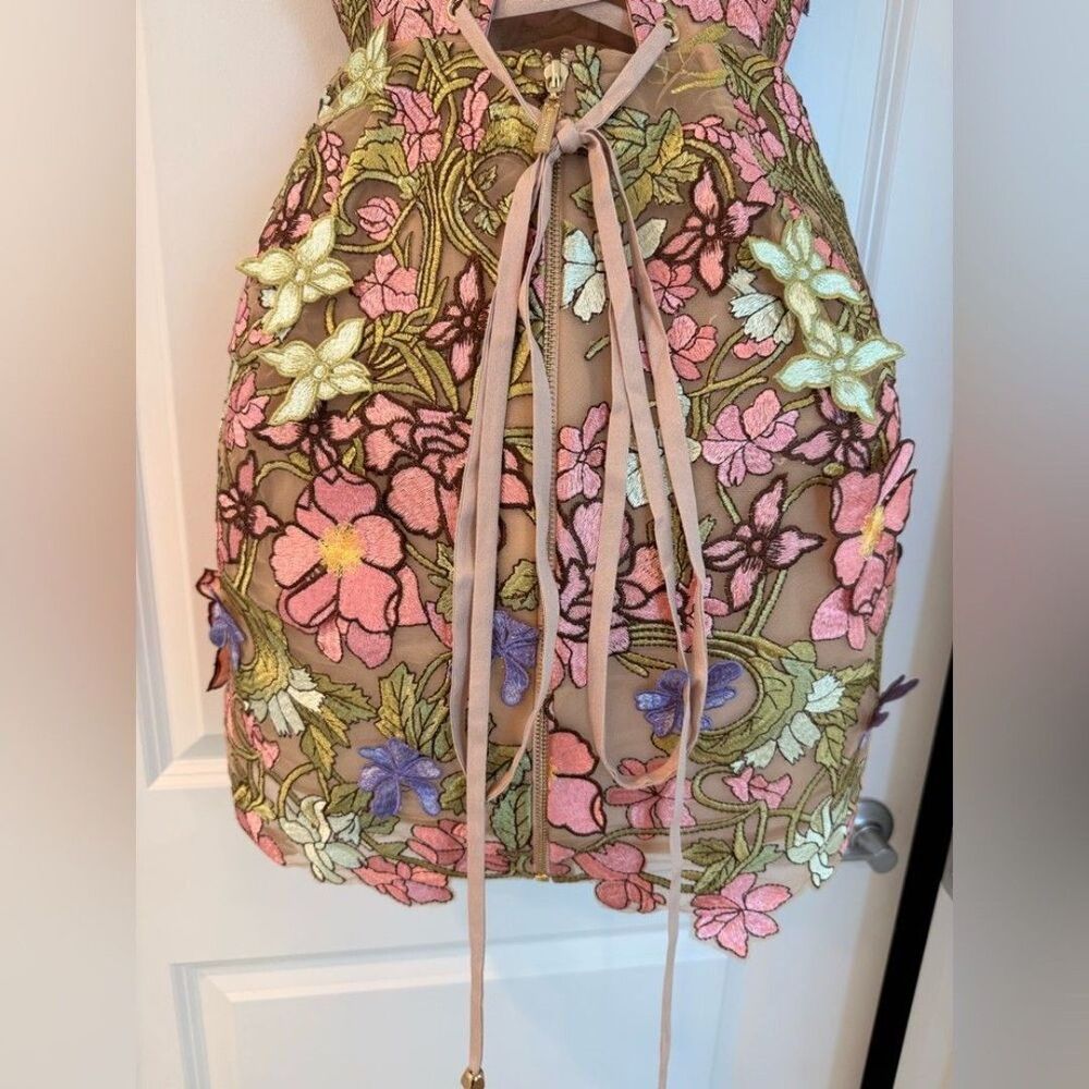 NEW BRONX AND BANCO Iris Floral Aria Pink Purple Multi Mini Dress - Picture 12 of 12